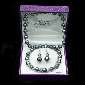 GENUINE MOTHER-OF-PEARL NECKLACE SET - JSPCBW1  NO LONGER AVAILABLE